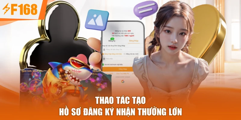 Thao tác tạo hồ sơ đăng ký nhận thưởng lớn